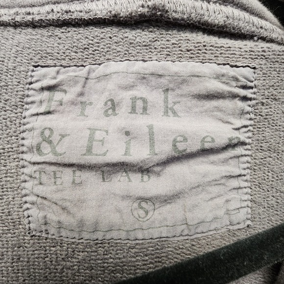 Frank & Eileen Tee Lab Zip Hoodie Sweatshirt Womens Small Worn Edge Crop Gray - Picture 6 of 11